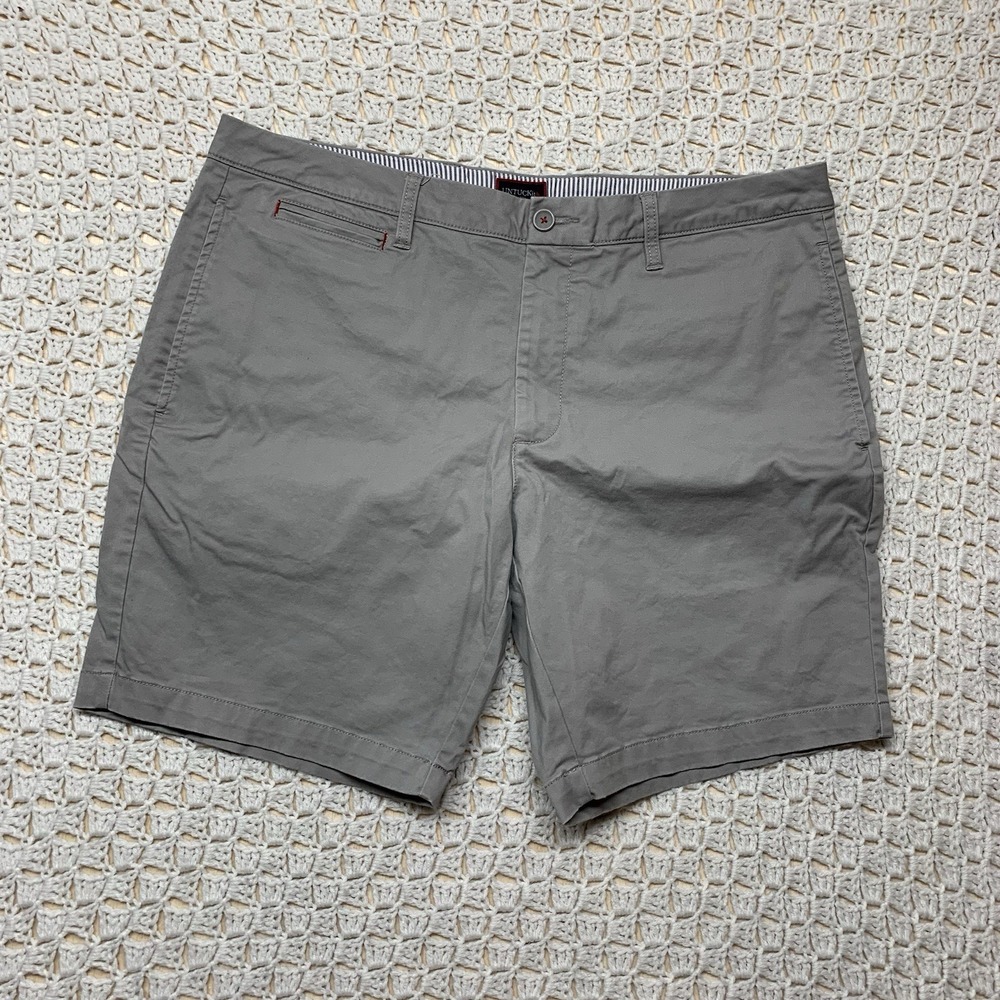 Untuckit Chino Shorts Mens Sz 38x9 Gray  St. Vincent Stretch‎ Golf Casual.